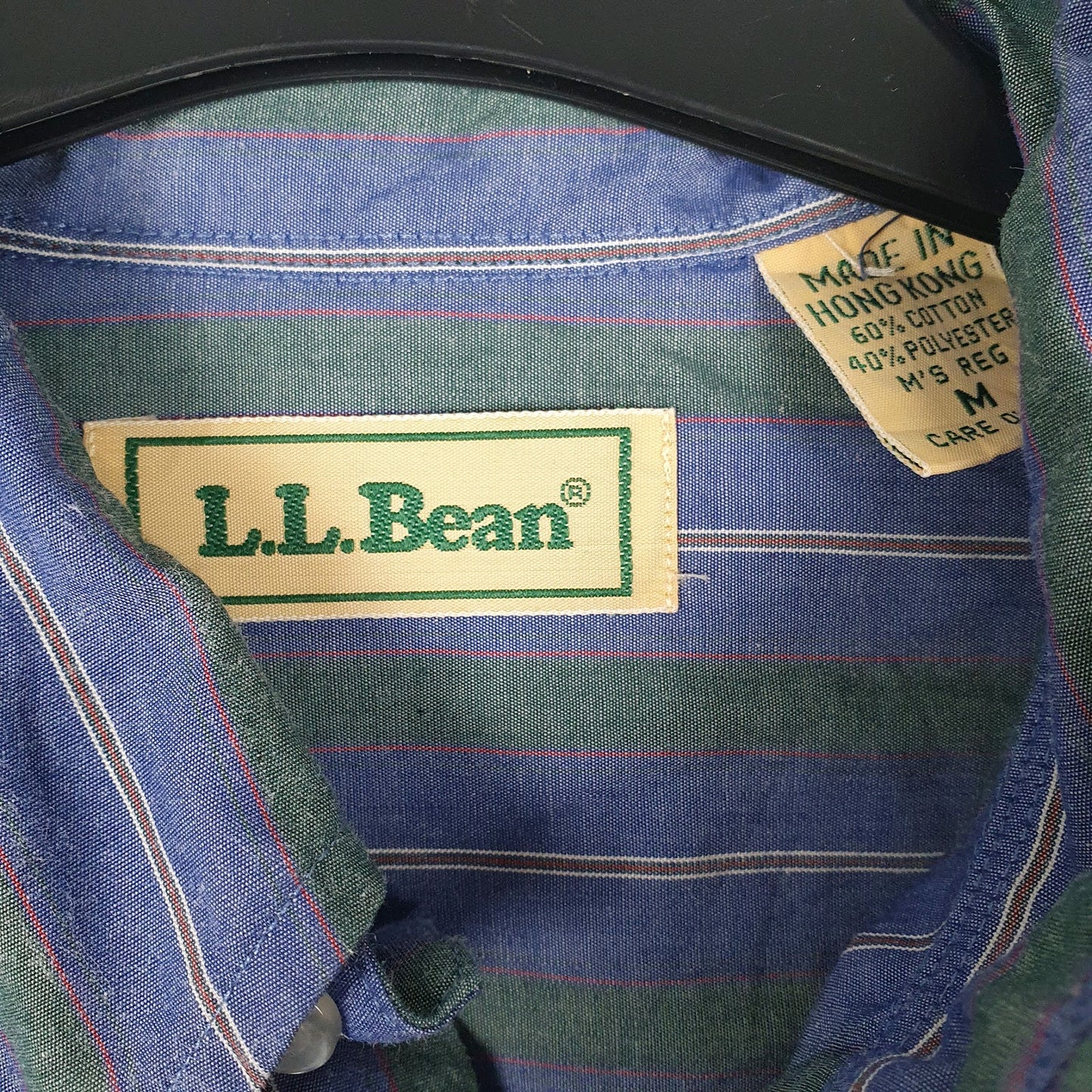 Mens Blue L.L.Bean Vintage 90s  Shirt