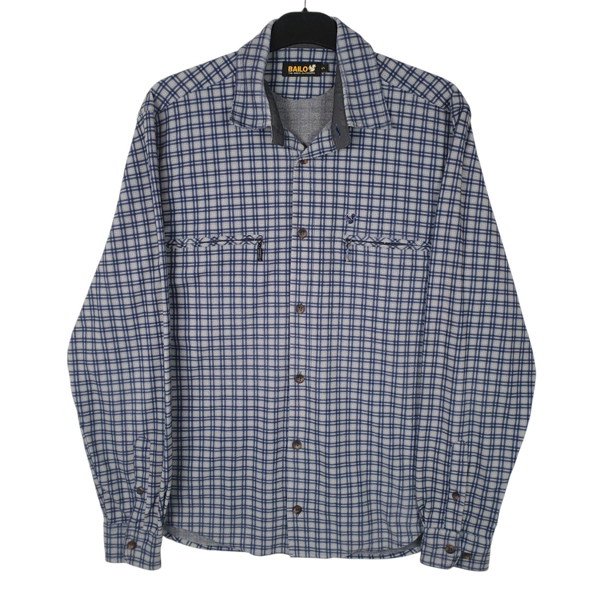 Mens Blue Bailo  Long Sleeve Shirt