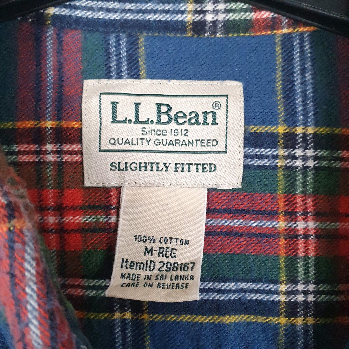 Mens Blue L.L.Bean Flannel  Shirt