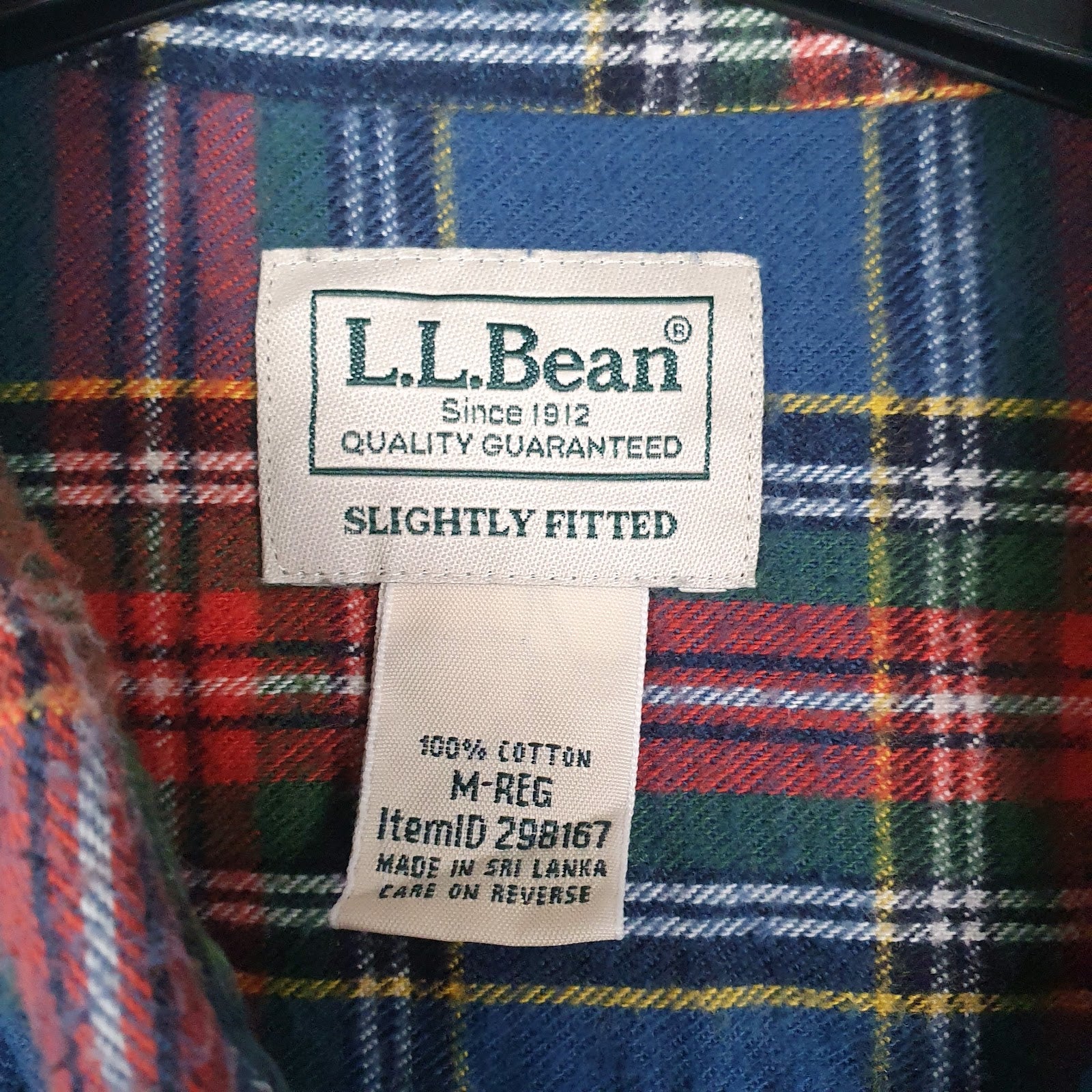 Mens Blue L.L.Bean Flannel  Shirt