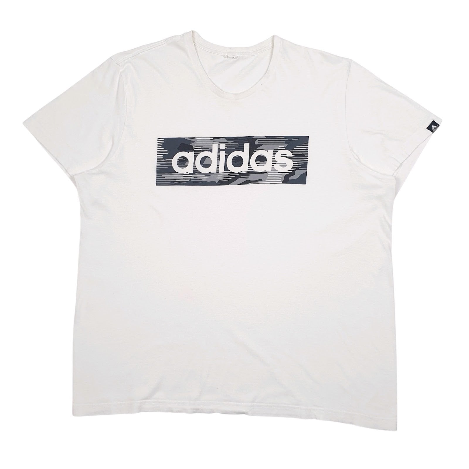 Mens White Adidas Spellout Short Sleeve T Shirt