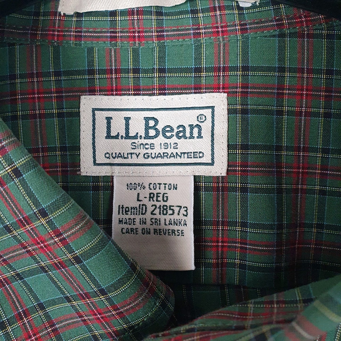 Mens Green L.L.Bean   Shirt