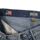 Womens Blue True Religion Distressed Mid Rise  Jeans