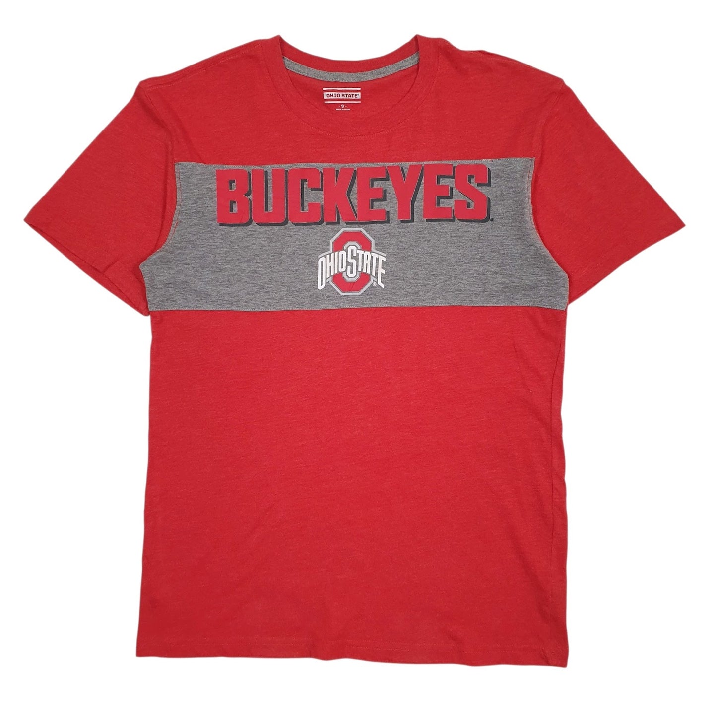 Mens Red Ohio State Buckeyes Short Sleeve T Shirt