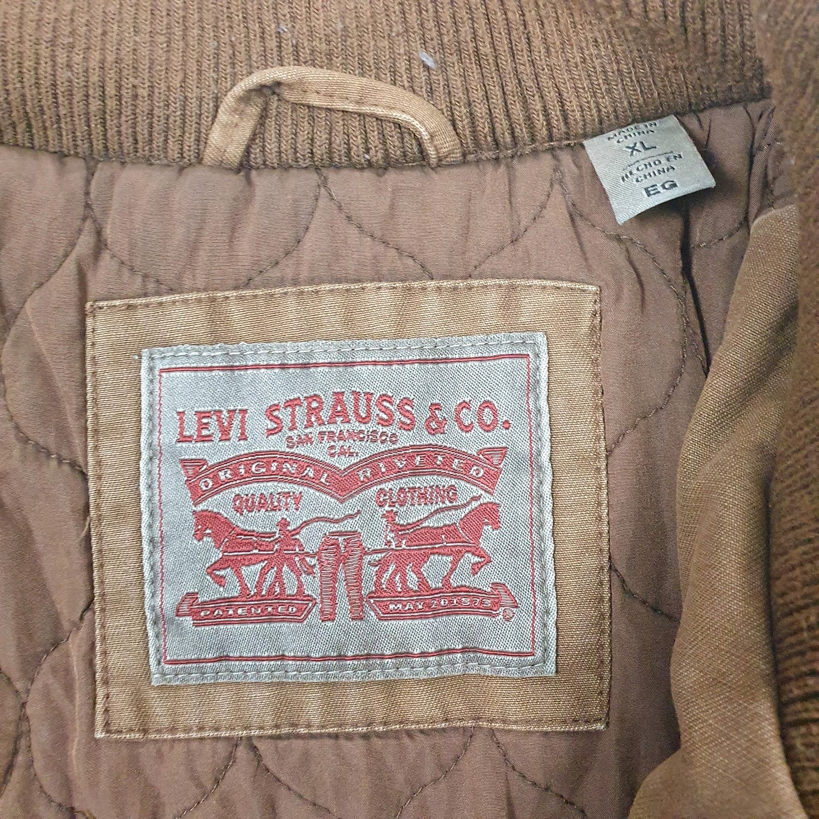 Mens Brown Levis   Coat