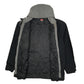 Mens Black Wrangler Chore Windbreaker Hoodie Padded  Coat