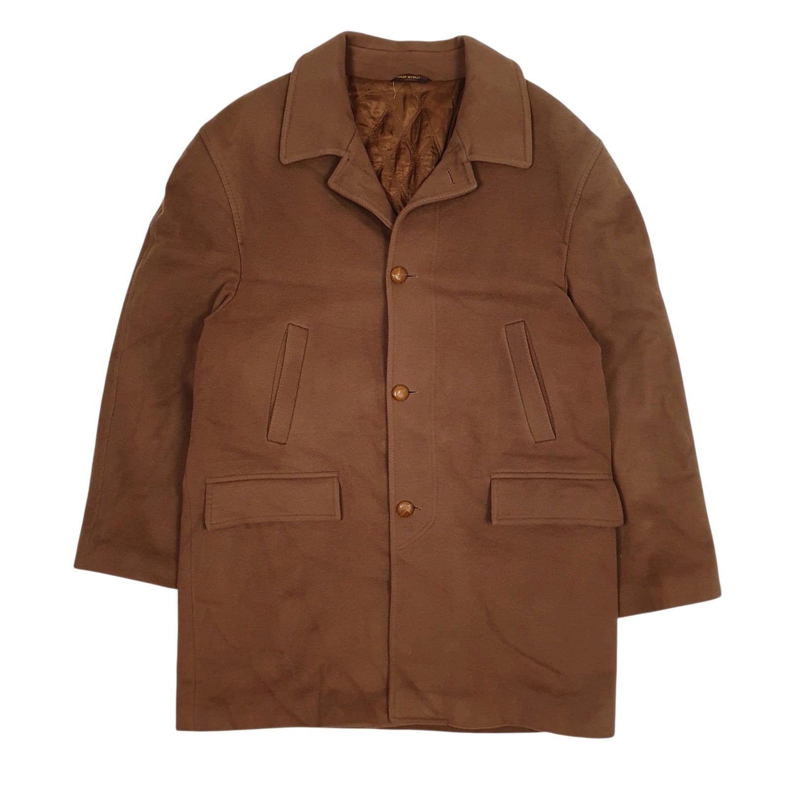 Mens Brown Valentino Cashmere Longline  Coat