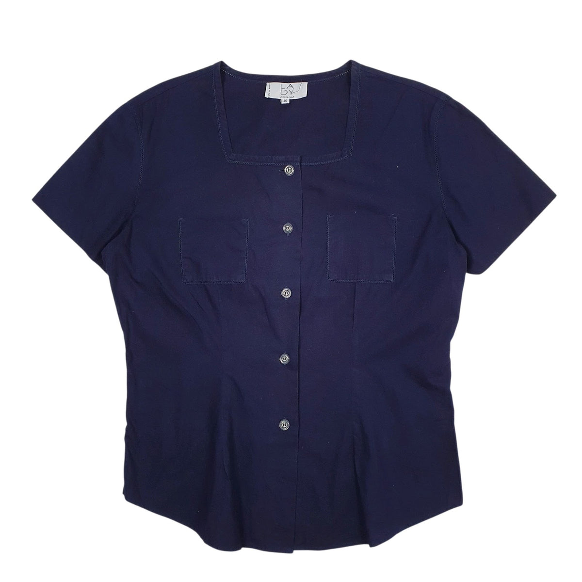 Womens Navy Lady  Short Sleeve Shirt