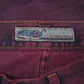 Womens Burgundy Slesh   Jeans