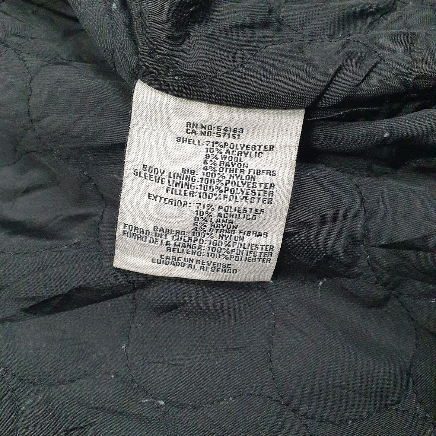 Mens Black Levis Cruiser Wool Windbreaker  Coat
