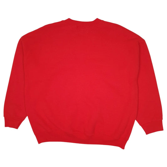Mens Red Mickey & Co Mickey Mouse Vintage 90s Made In USA Crewneck Jumper