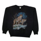 Mens Black Lee Vintage 90s Wolves Crewneck Jumper