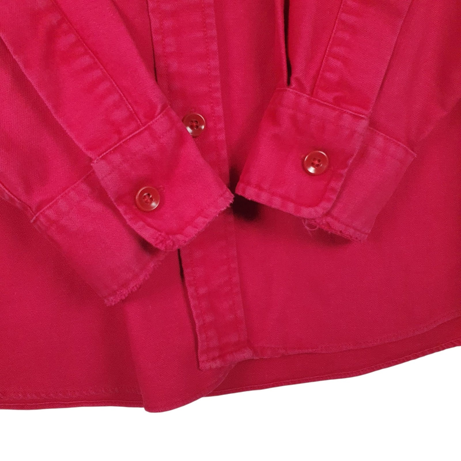 Mens Red L.L.Bean Chamois Vintage 90s Made In USA  Shirt