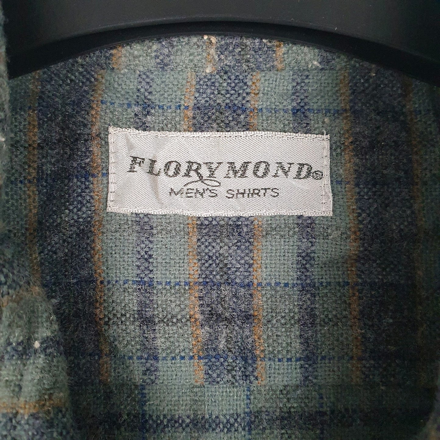 Mens Grey Florymond Vintage Flannel  Shirt