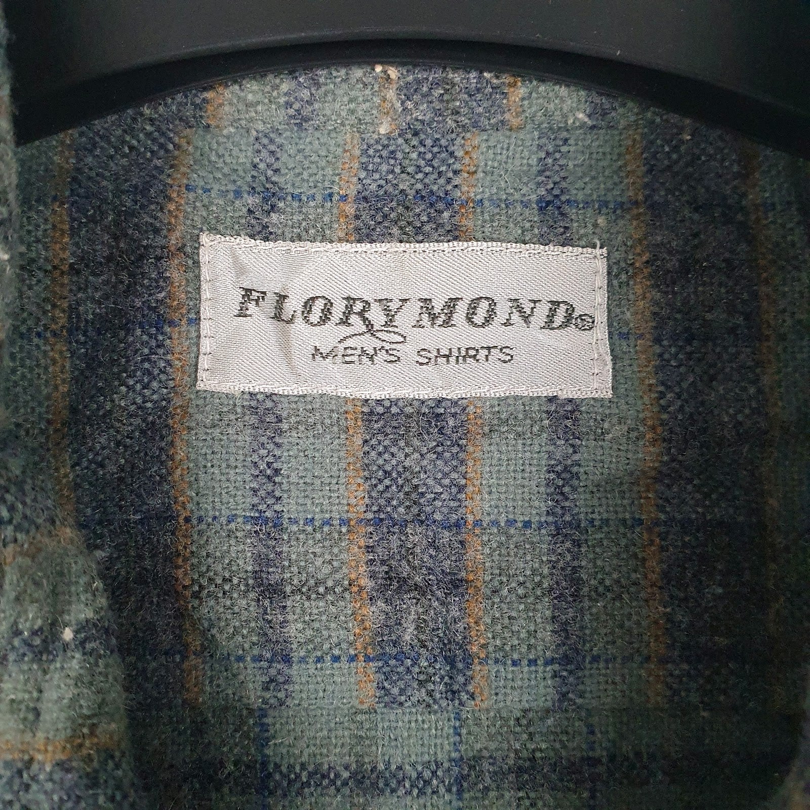Mens Grey Florymond Vintage Flannel  Shirt