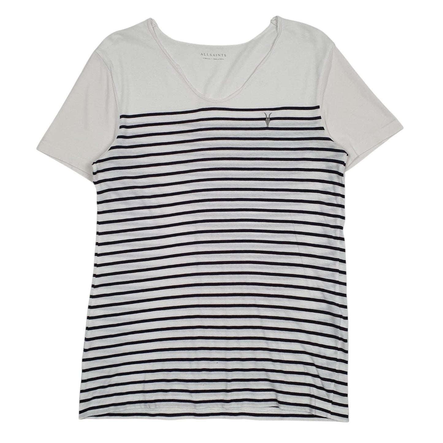 Mens White All Saints  Short Sleeve T Shirt