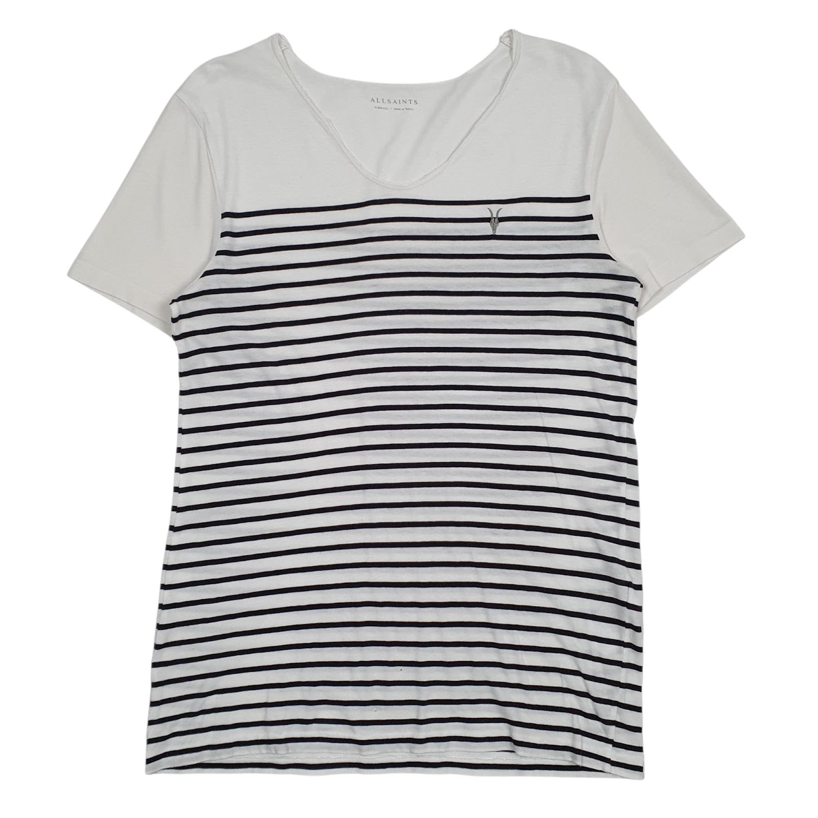 Mens White All Saints  Short Sleeve T Shirt