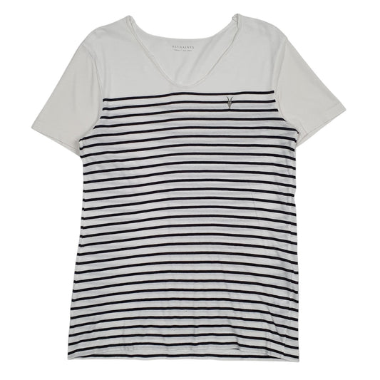 Mens White All Saints  Short Sleeve T Shirt