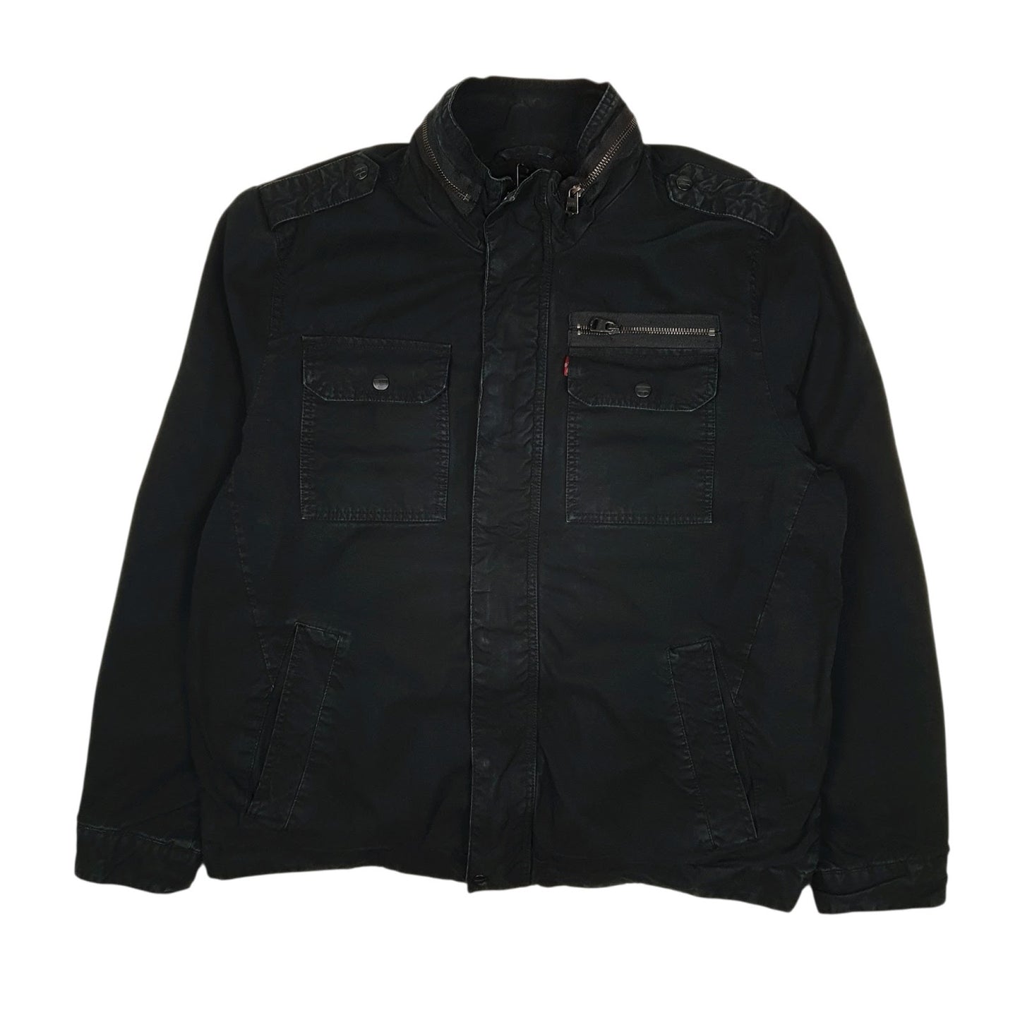 Mens Black Levis Bomber Windbreaker Sherpa Lined  Coat