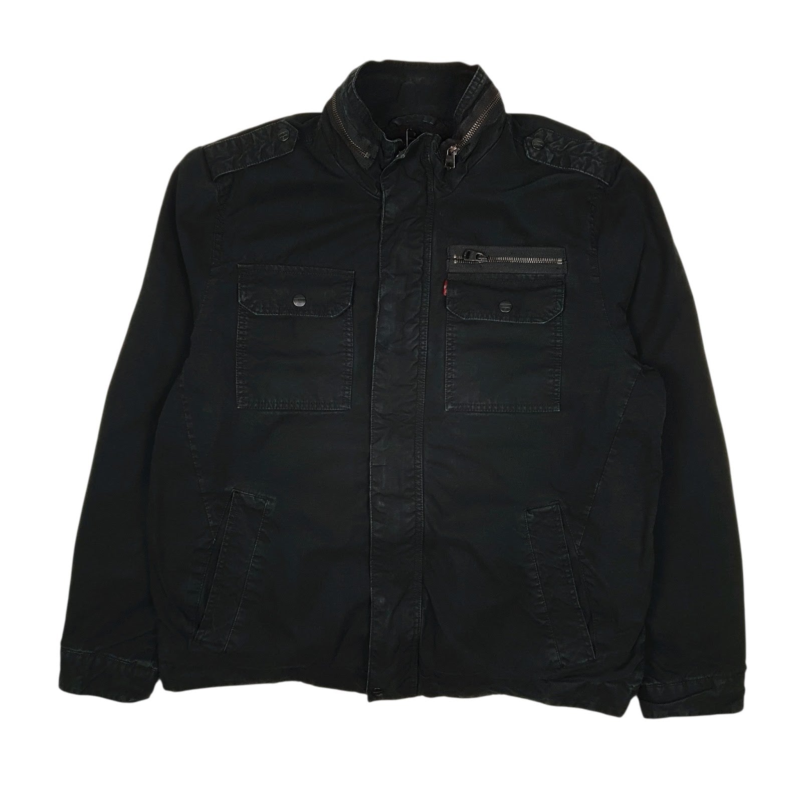 Mens Black Levis Bomber Windbreaker Sherpa Lined  Coat