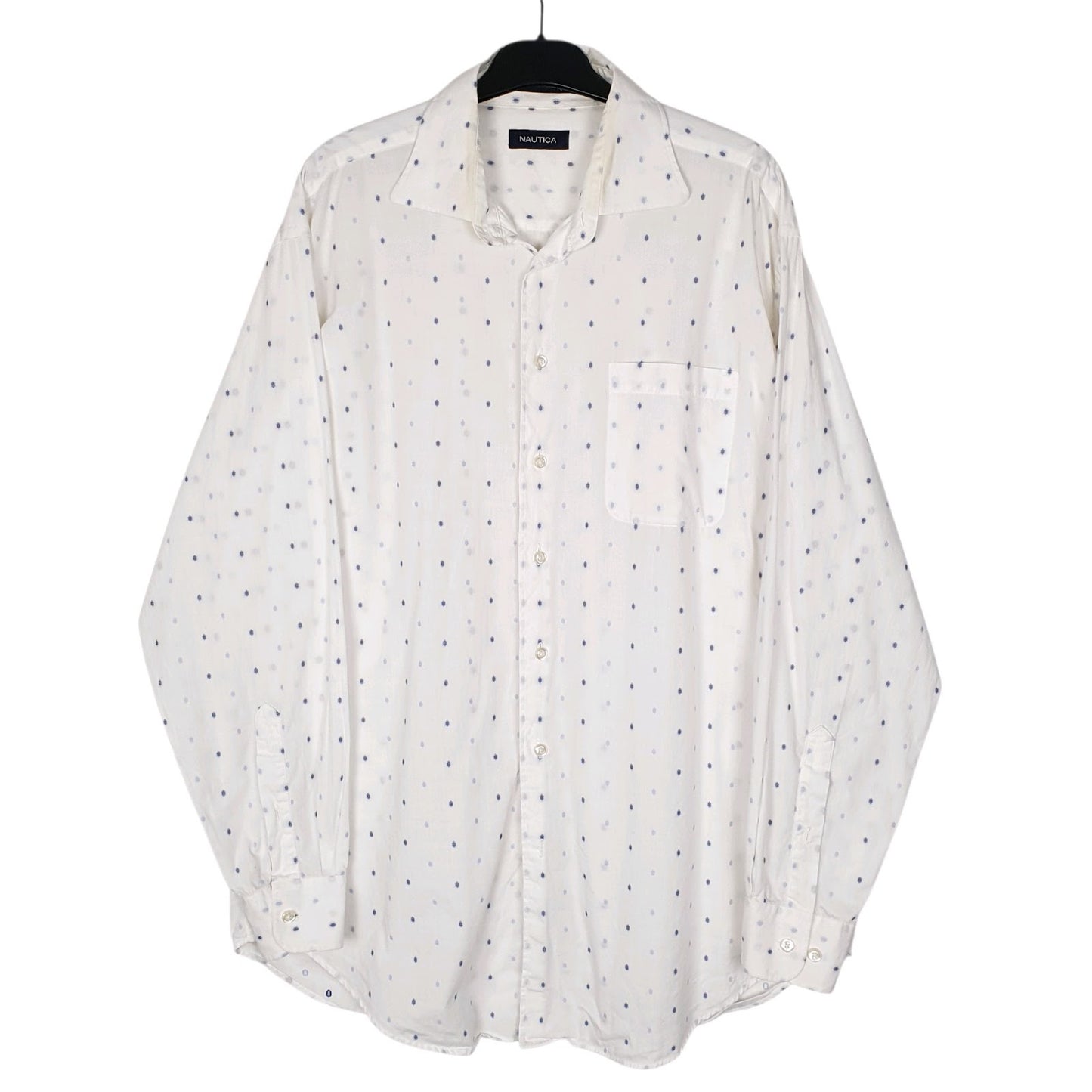 Mens White Nautica  Long Sleeve Shirt