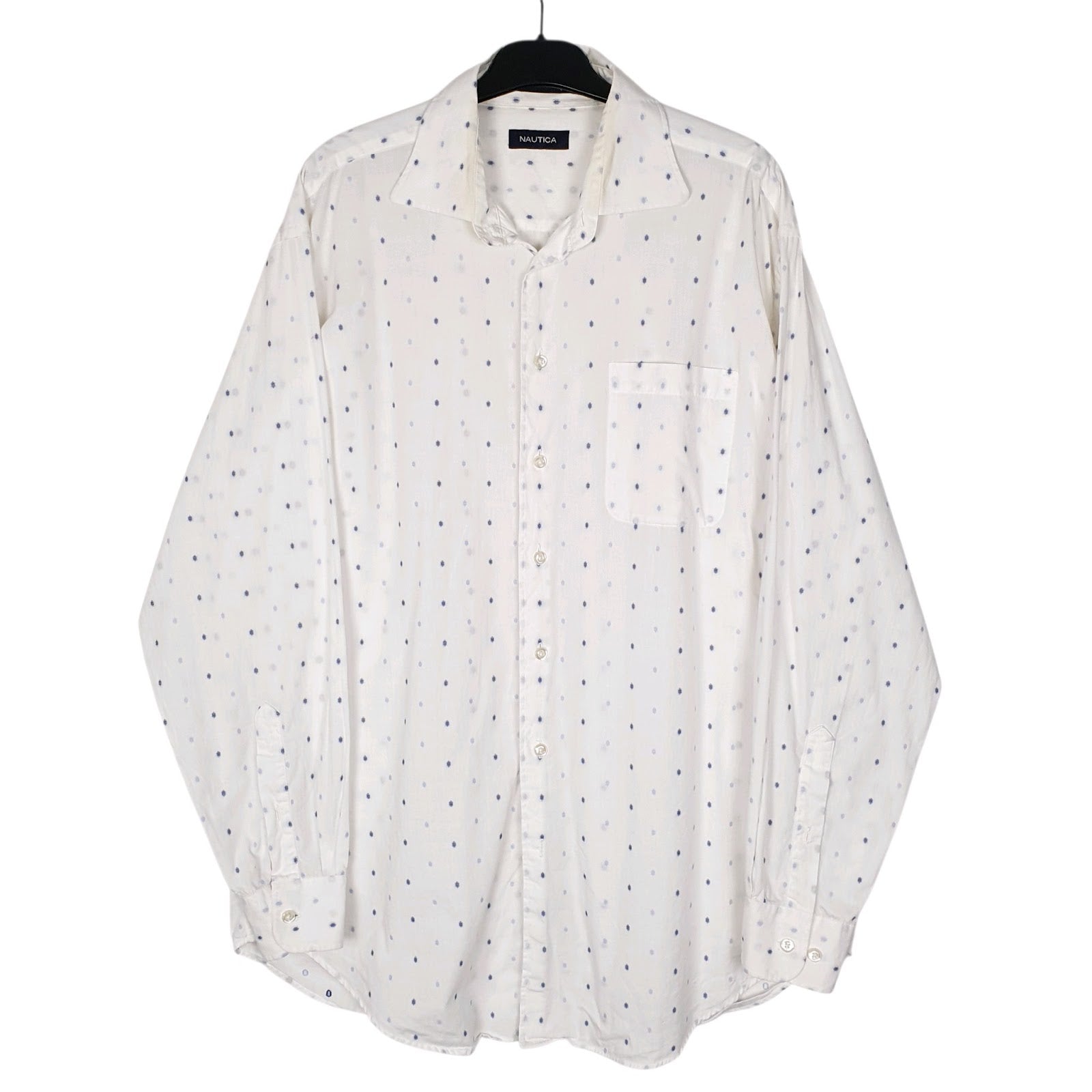 Mens White Nautica  Long Sleeve Shirt