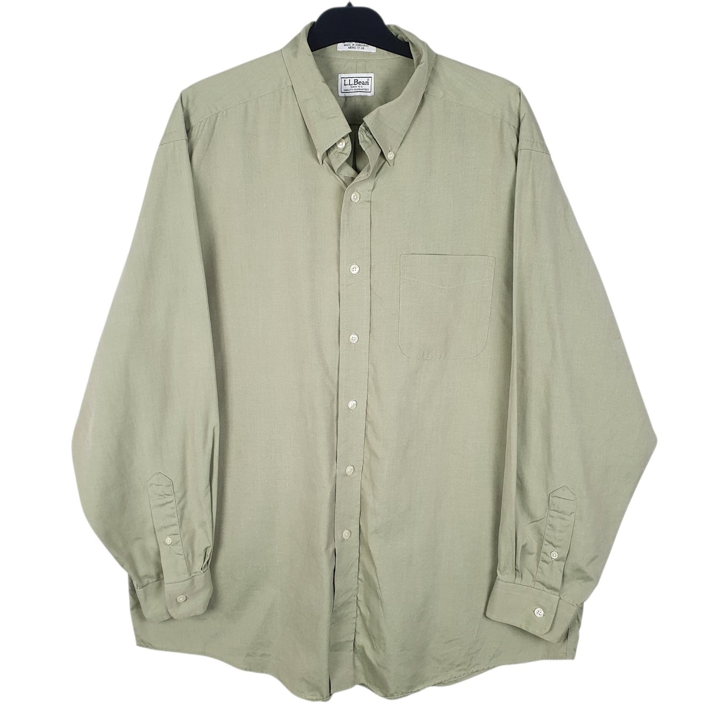 Mens Green L.L.Bean  Long Sleeve Shirt