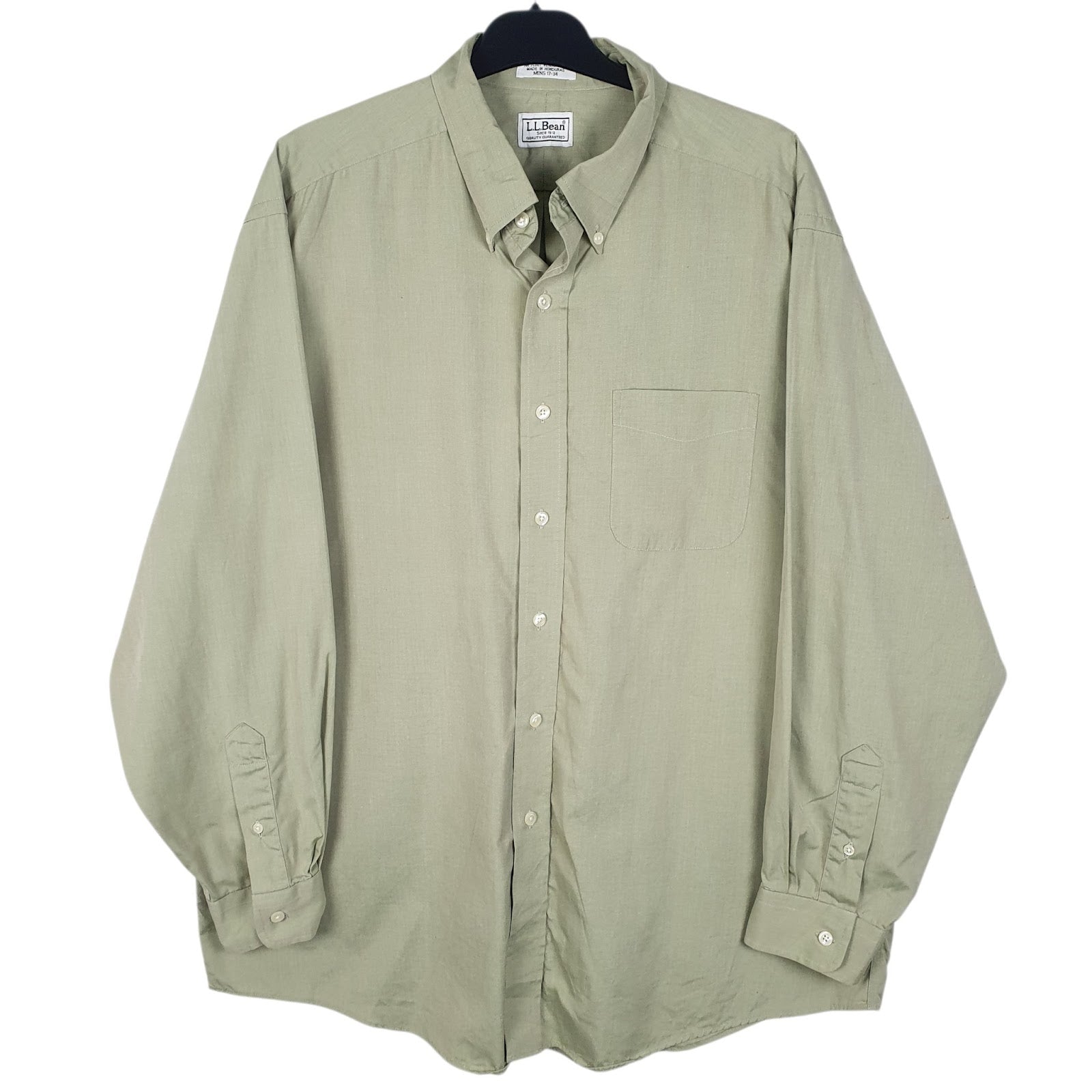 Mens Green L.L.Bean  Long Sleeve Shirt