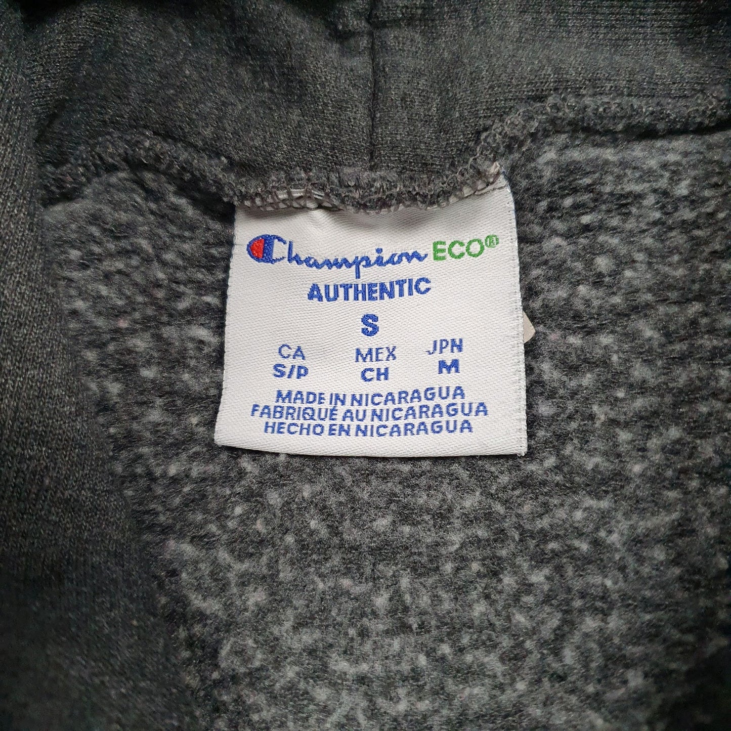 Mens Grey Champion George Mason University Patriots Hoodie Jumper
