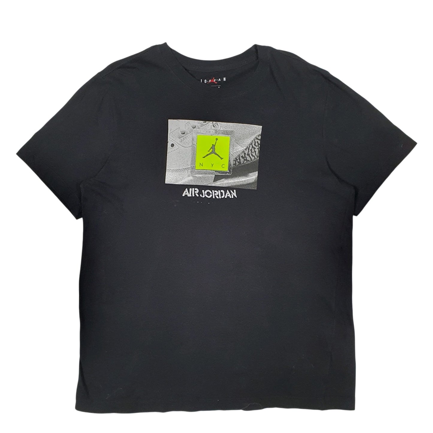 Mens Black Nike Air Jordan NYC New York Basketball Short Sleeve T Shirt