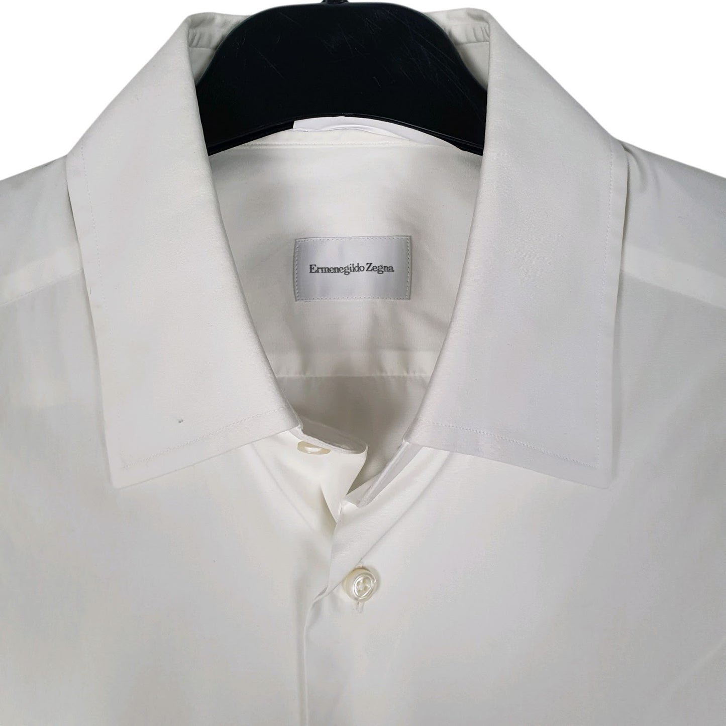 Mens White Ermenegildo Zegna   Shirt