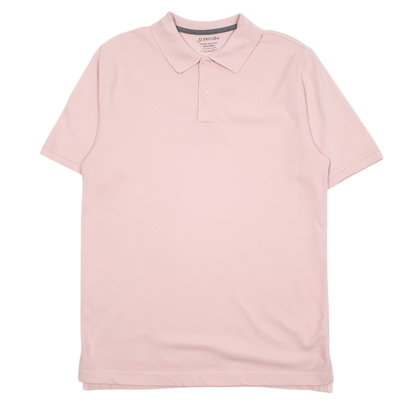Mens Pink St. Johns Bay  Short Sleeve Polo Shirt