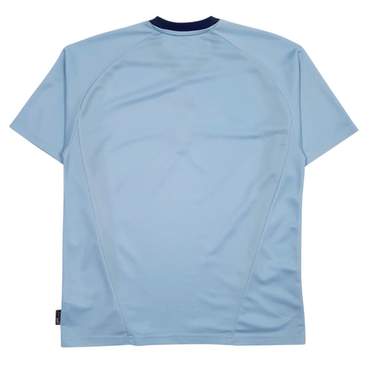 Mens Blue Adidas Active Wear Football Virtus Napoli  T Shirt