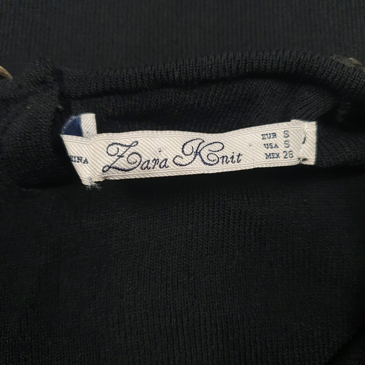 Womens Black Zara Knit Crewneck Jumper
