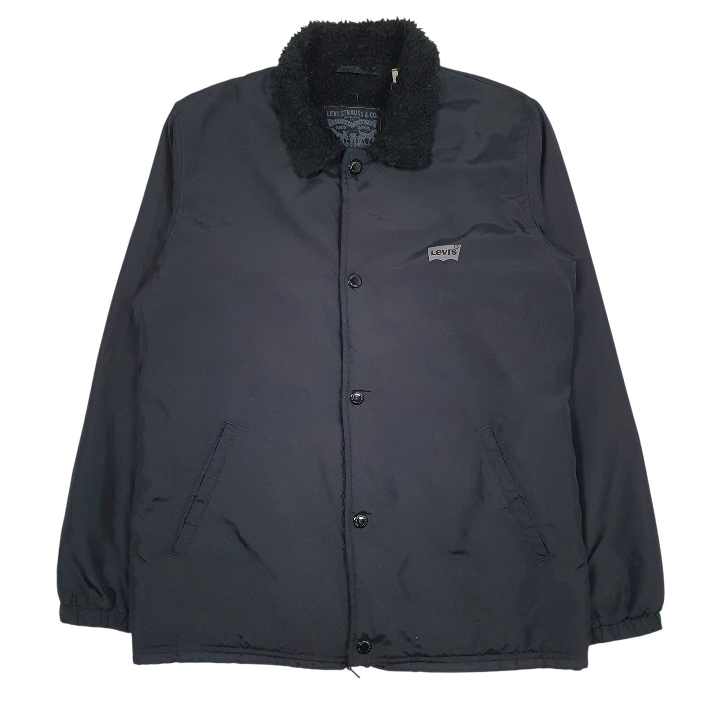 Mens Navy Levis Sherpa Lined  Coat