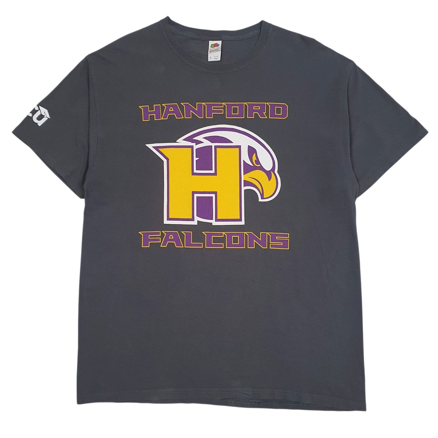 Mens Grey Fruit Of The Loom Hanford Falcons Short Sleeve T Shirt