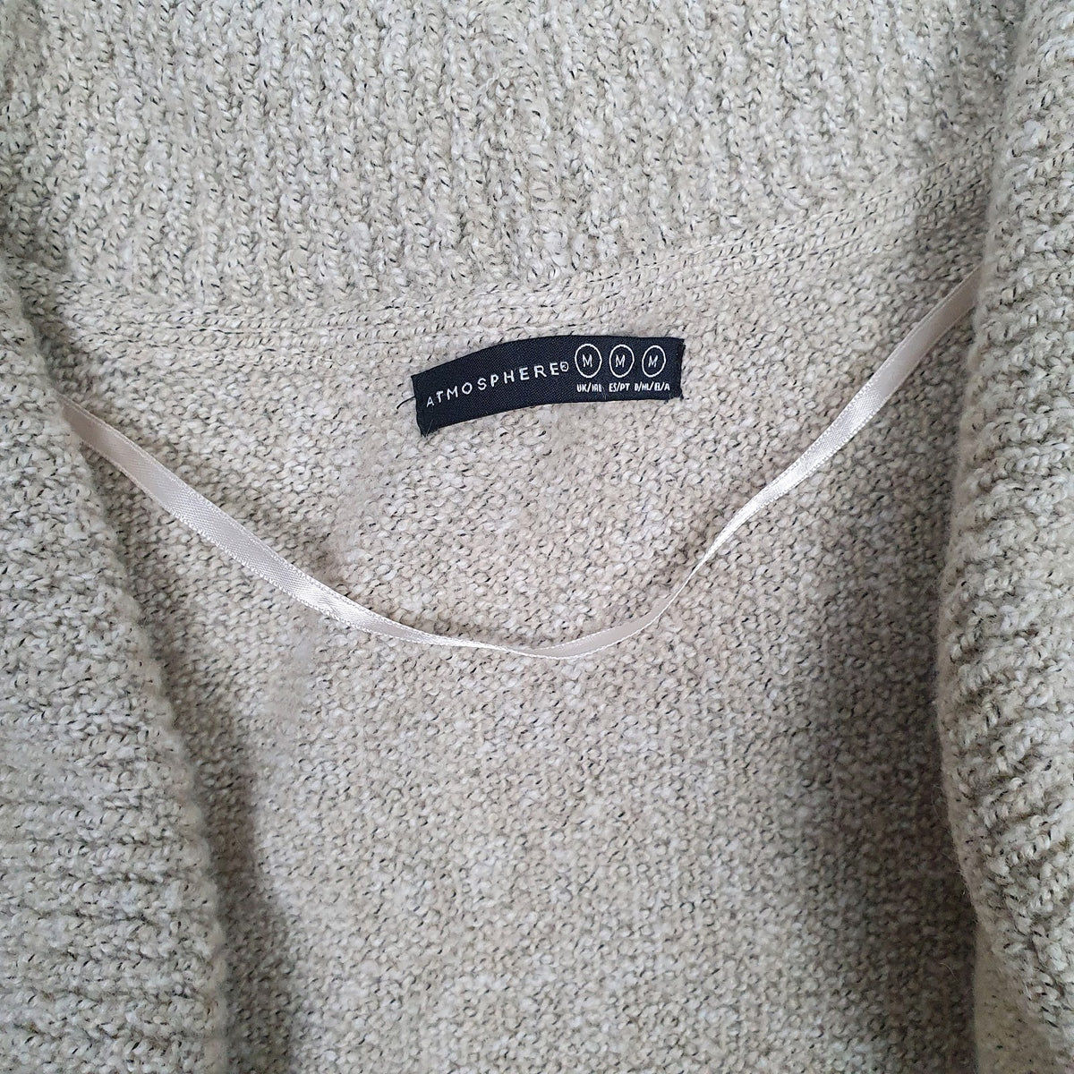 Womens Beige Atmosphere Shoal Throw Blanket Cardigan Jumper