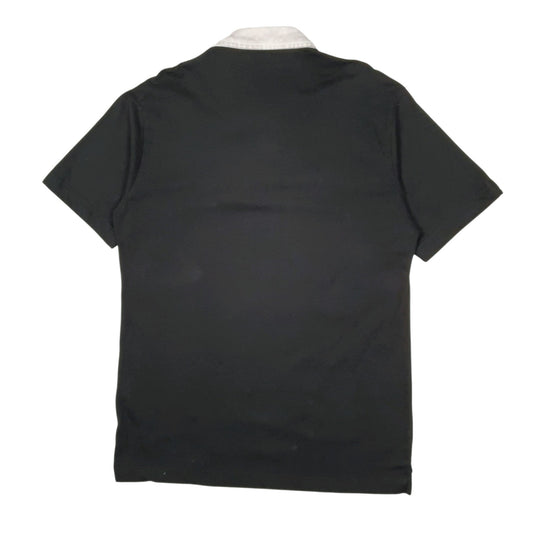 Mens Black Kappa  Hoodie Polo Shirt