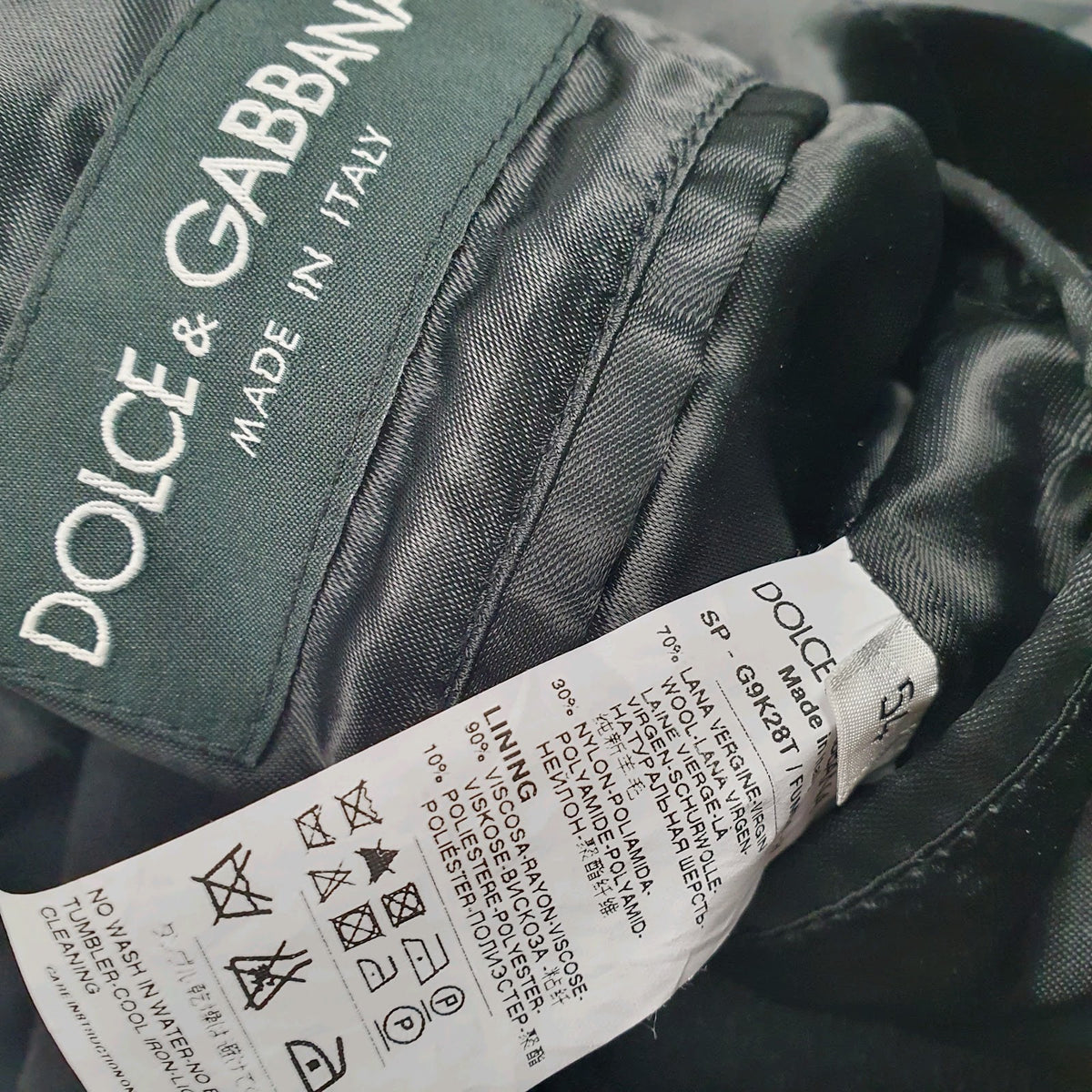 Mens Black Dolce and Gabbana Designer  Coat