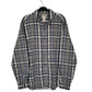 Mens Grey L.L.Bean Scotch Plaid Flannel Long Sleeve Shirt