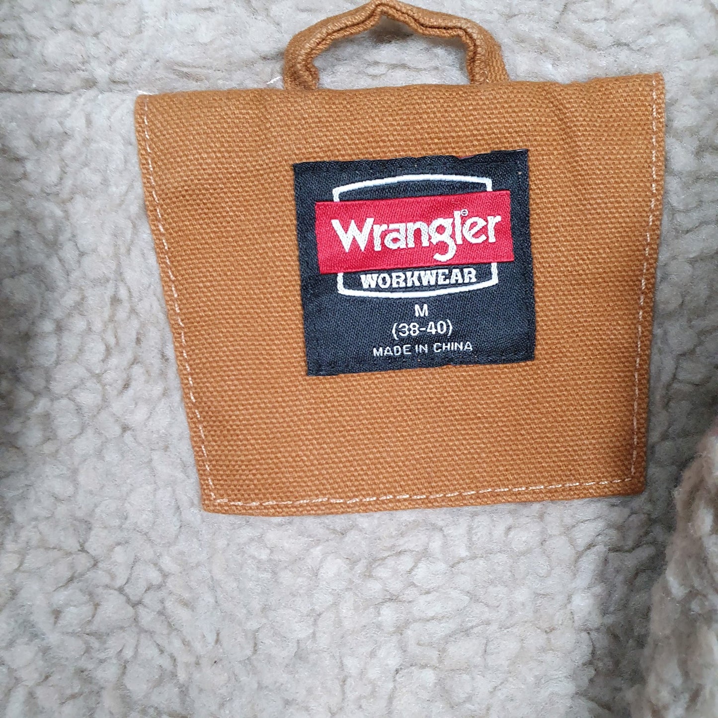 Mens Brown Wrangler Sherpa Lined  Coat