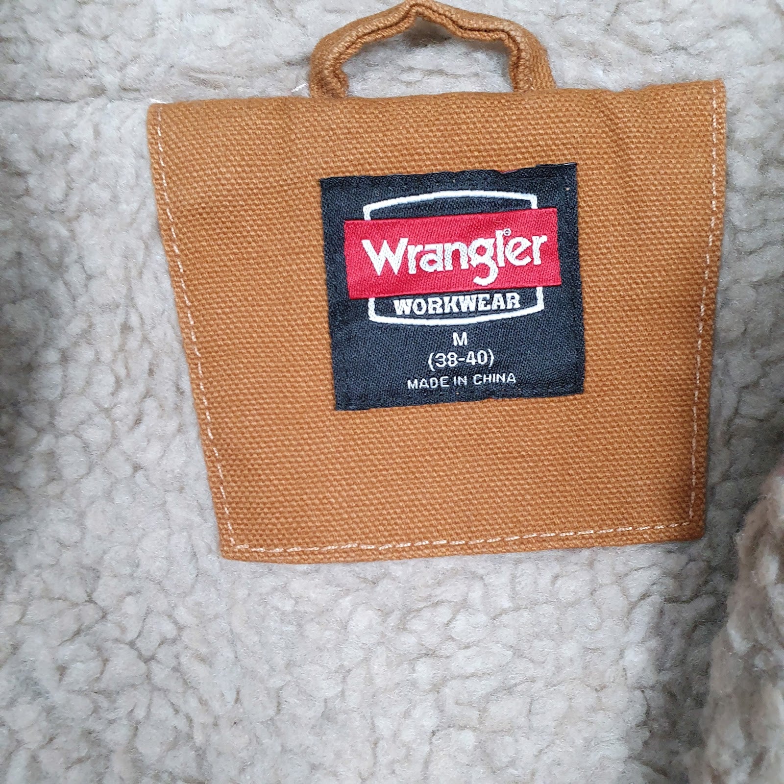 Mens Brown Wrangler Sherpa Lined  Coat