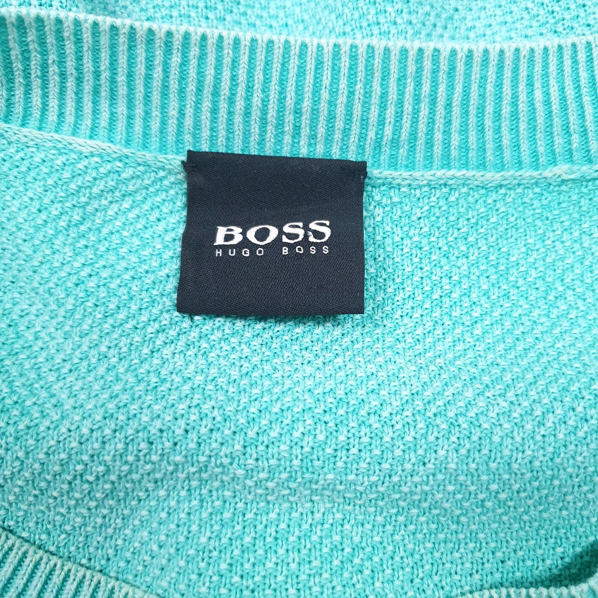 Mens Green Hugo Boss  Crewneck Jumper