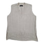 Womens White M&S Cable Knit Vest Jumper