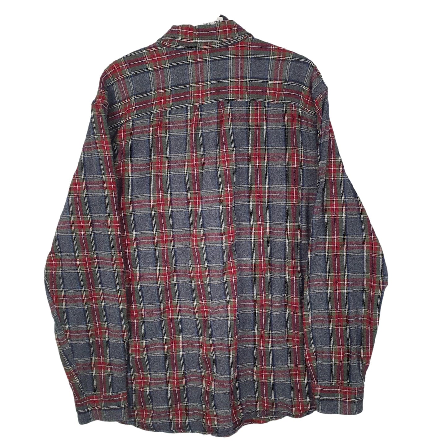 Mens Grey L.L.Bean Flannel  Shirt