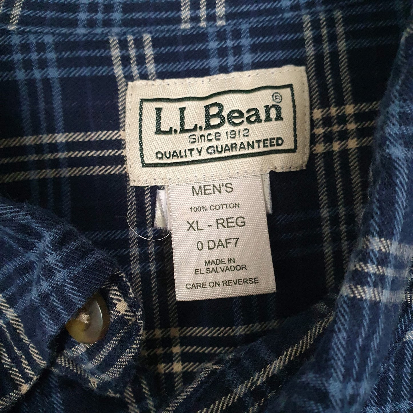 Mens Blue L.L.Bean   Shirt