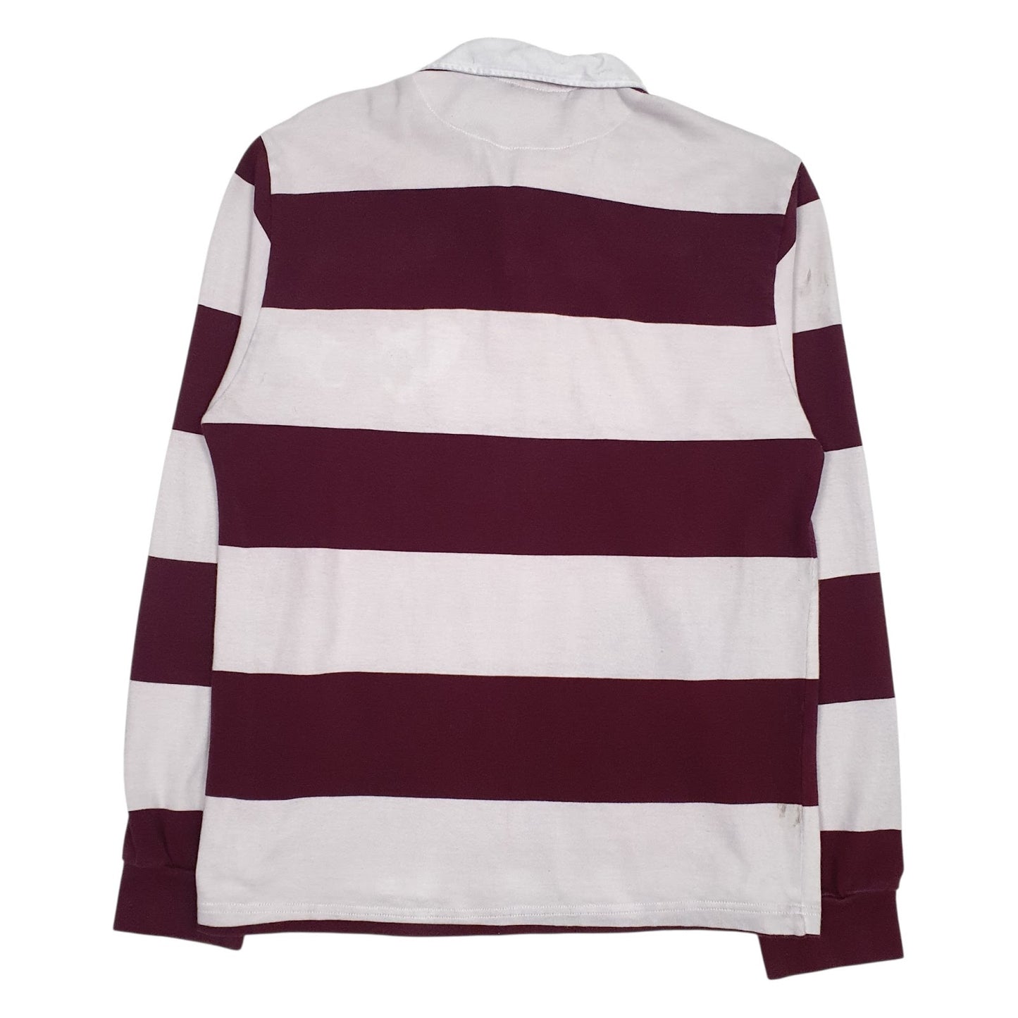 Mens White Charles River Rugby Crewneck Polo Shirt