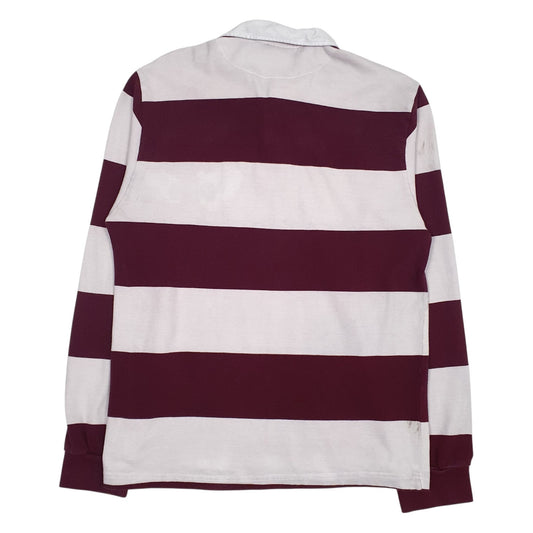 Mens White Charles River Rugby Crewneck Polo Shirt