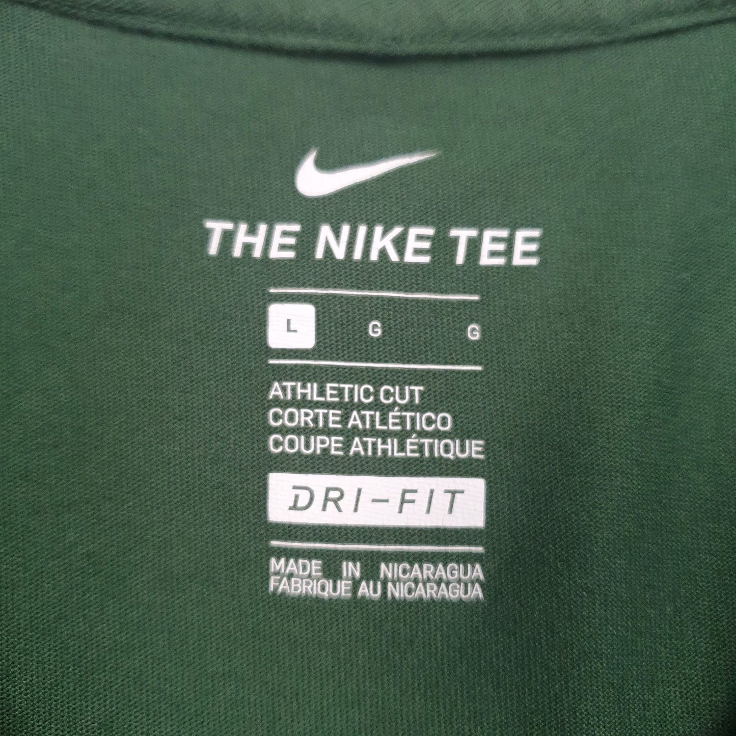 Mens Green Nike MLB Oakland Athletics Dri-Fit  T Shirt