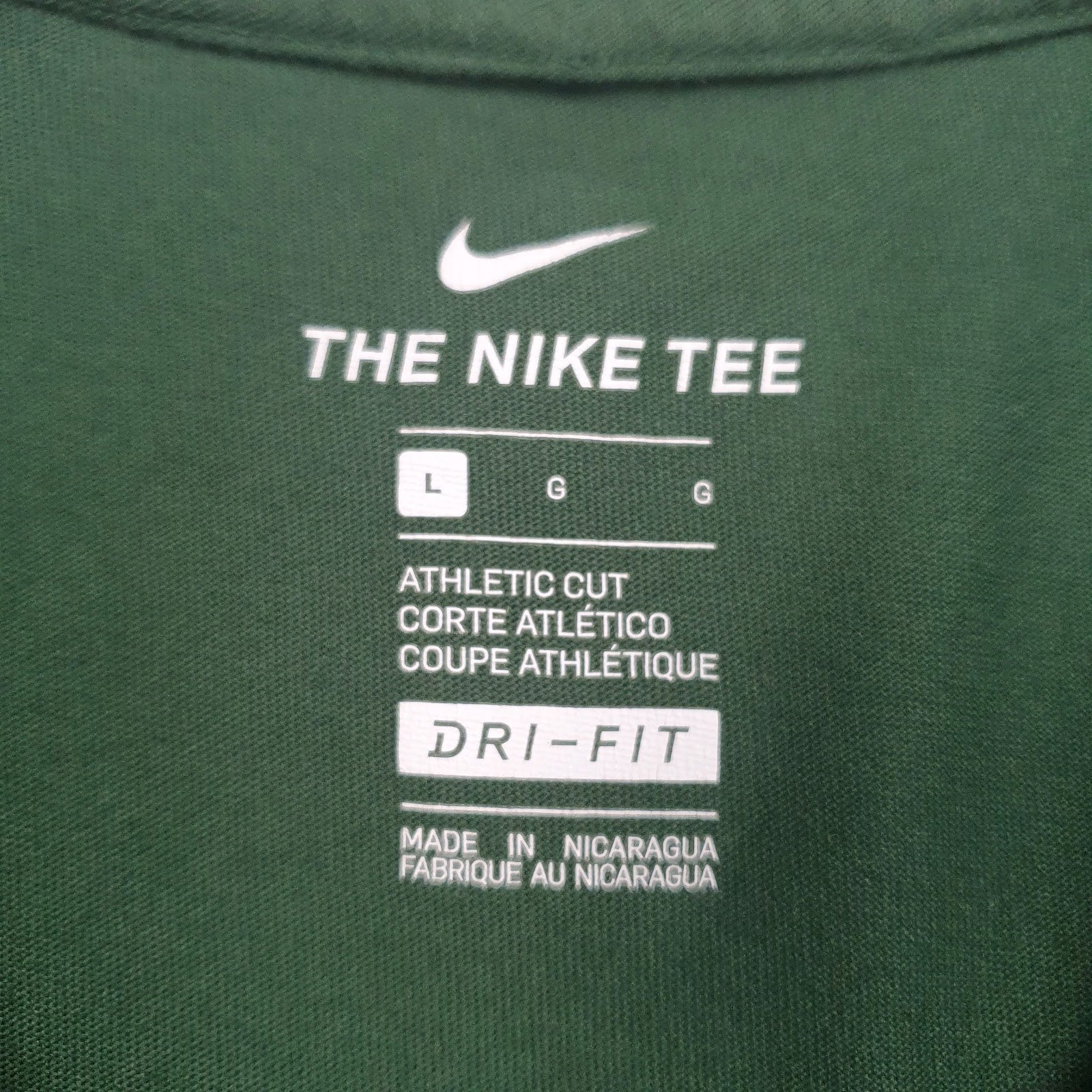 Mens Green Nike MLB Oakland Athletics Dri-Fit  T Shirt